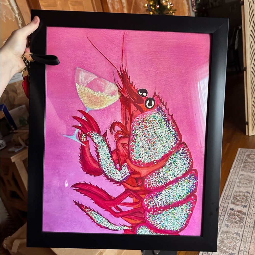 Handmade Shrimp Cocktail Print